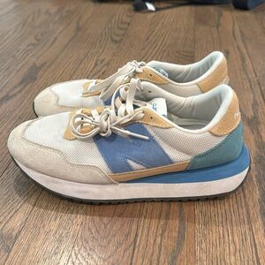 New Balance 237 Green, Blue, Tan and White 9